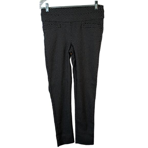 Hollywould  Women's Black & White Mid Rise Stretch Pull On Pants Size Medium - Picture 1 of 10